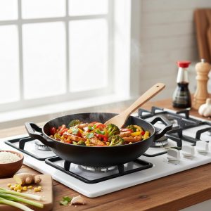 Cast Iron Deep Kadai 24 cm-3