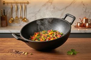 Cast Iron Deep Kadai 24 cm-5