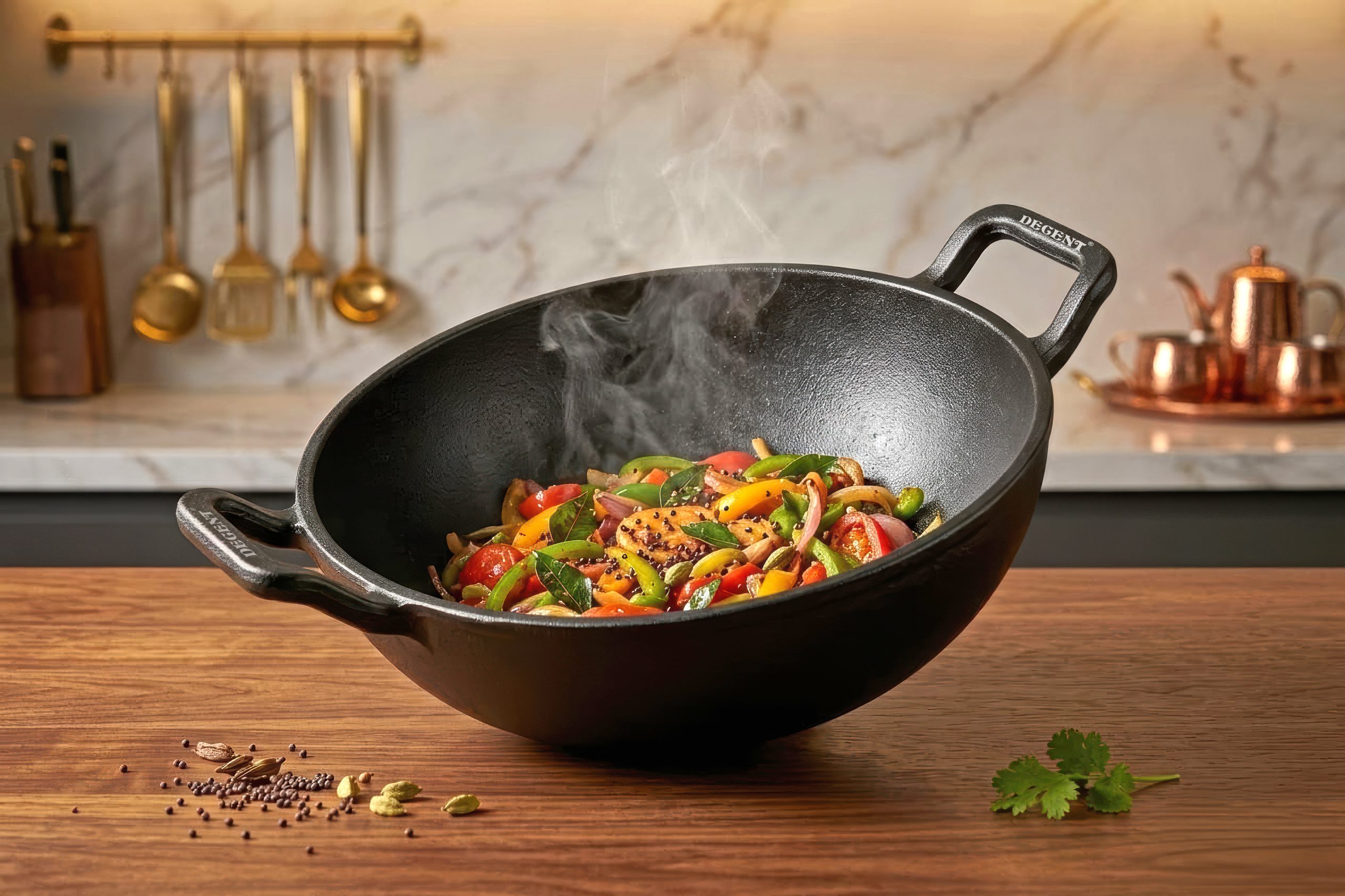 Cast Iron Deep Kadai 24 cm-5