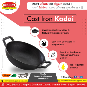 Cast Iron Deep Kadai 24 cm-7