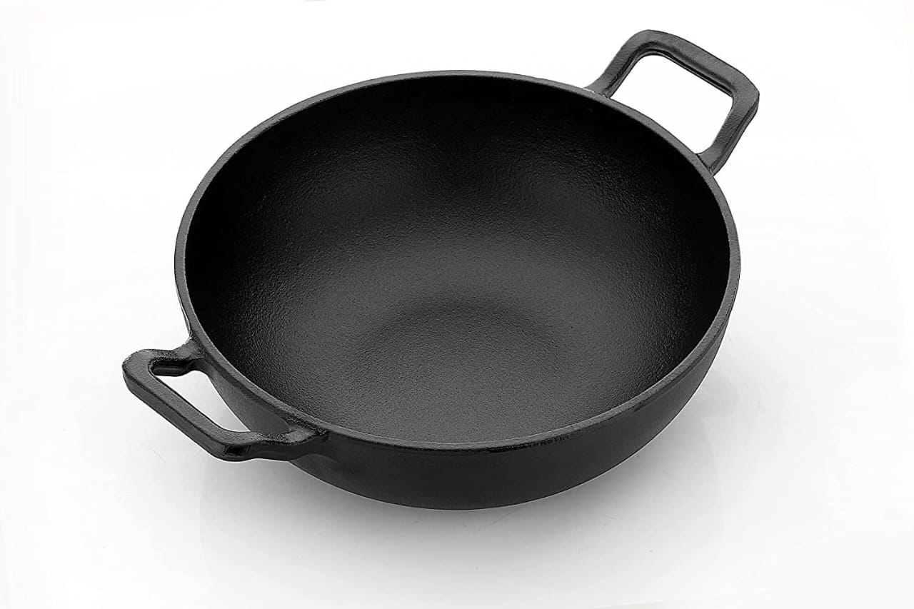 Cast Iron Deep Kadai 24 cm