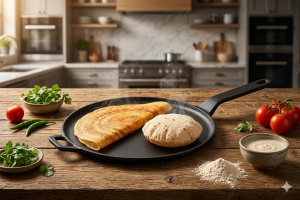 Cast Iron Multipurpose Tawa - 28 cm-6