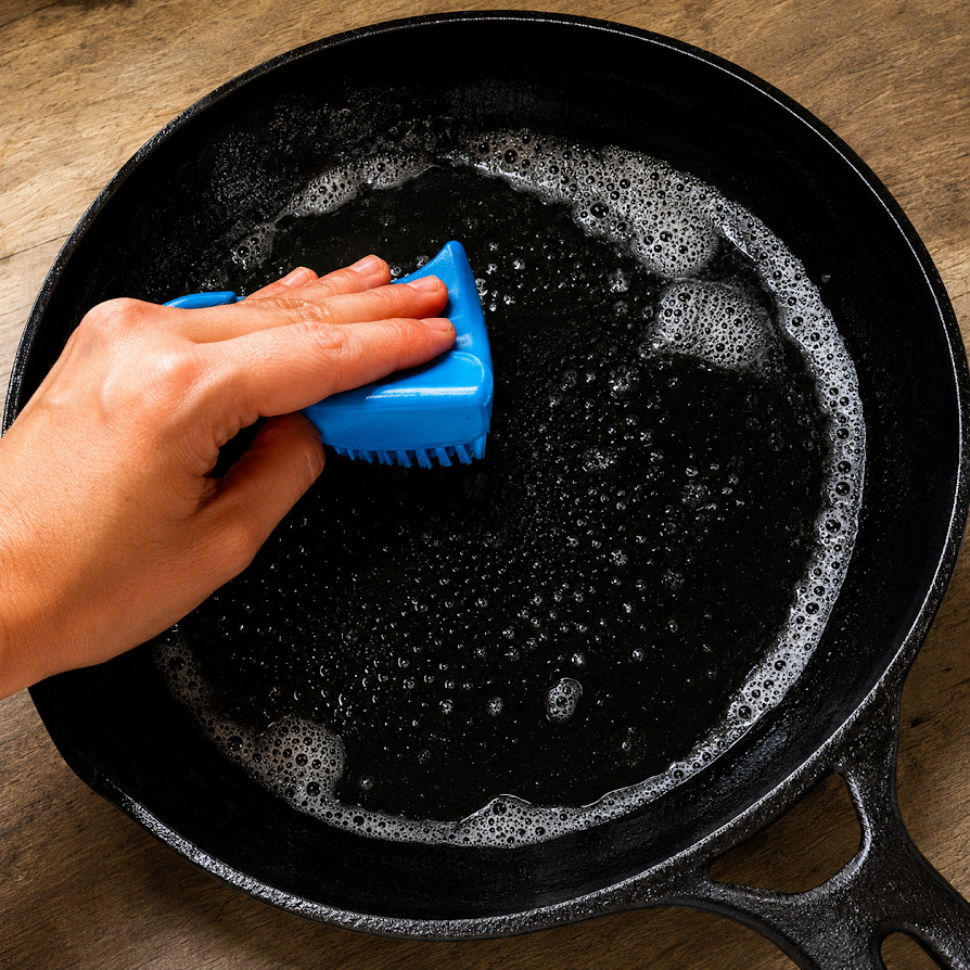 Soak, scrub, rinse