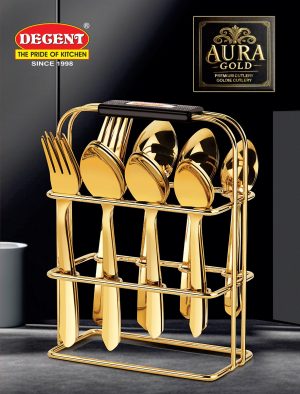Aura Gold Premium Cutlery Goldie Cutlery