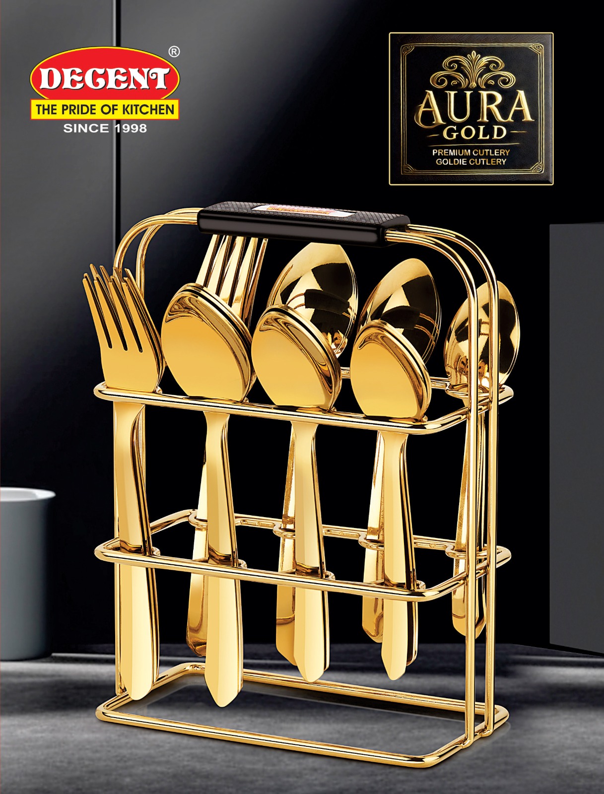 Aura Gold Premium Cutlery Goldie Cutlery