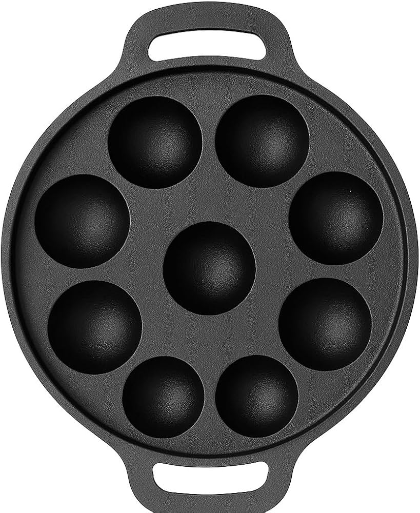 Cast Iron Paniyaram / Appe Pan - 9 Pits